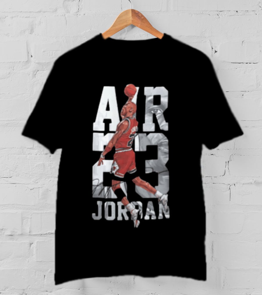 Chicago Bulls Air 23 Michael Jordan Dunking Basketball T-Shirt