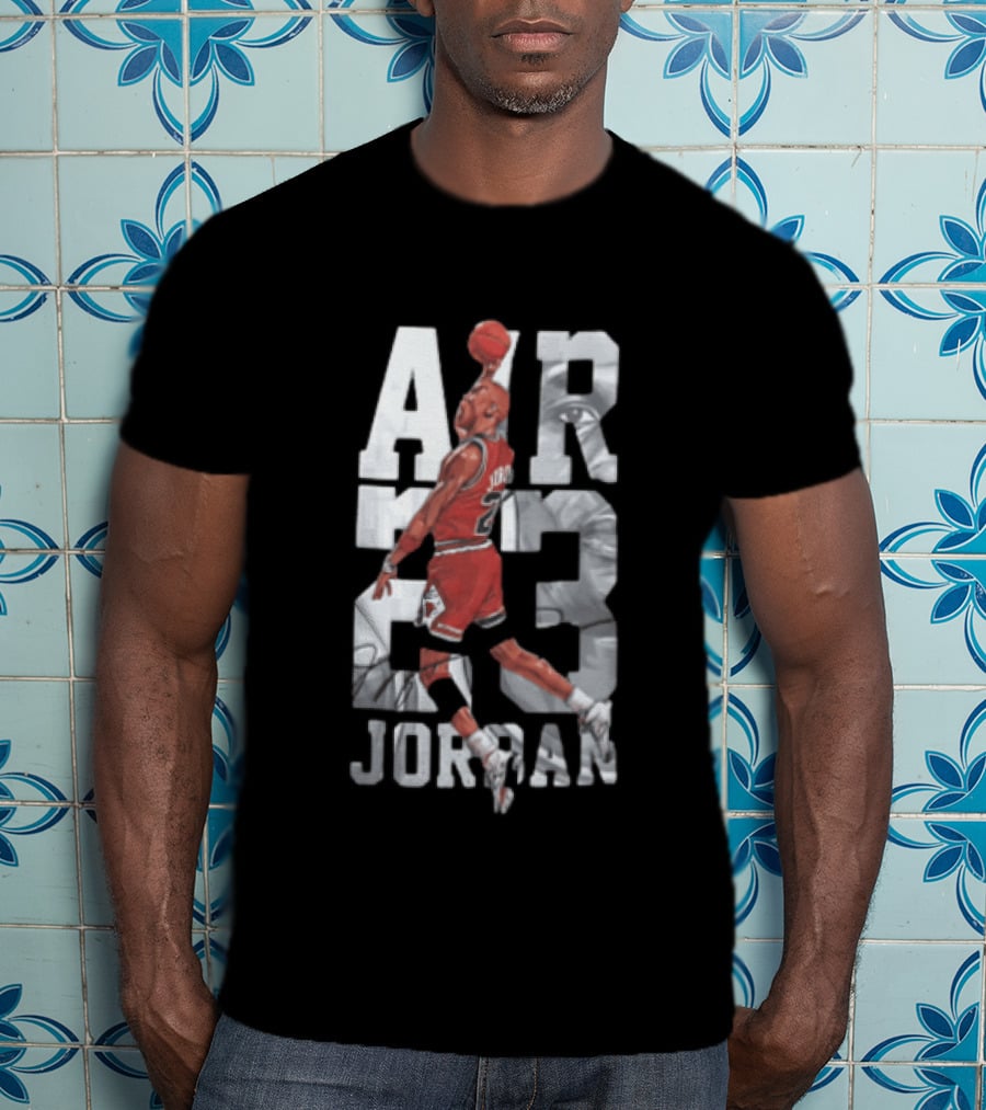 Chicago Bulls Air 23 Michael Jordan Dunking Basketball T-Shirt