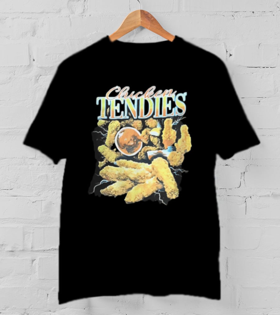 Chicken Tendies Fried Tenders Dipping Sauce Lightning Bolts T-Shirt