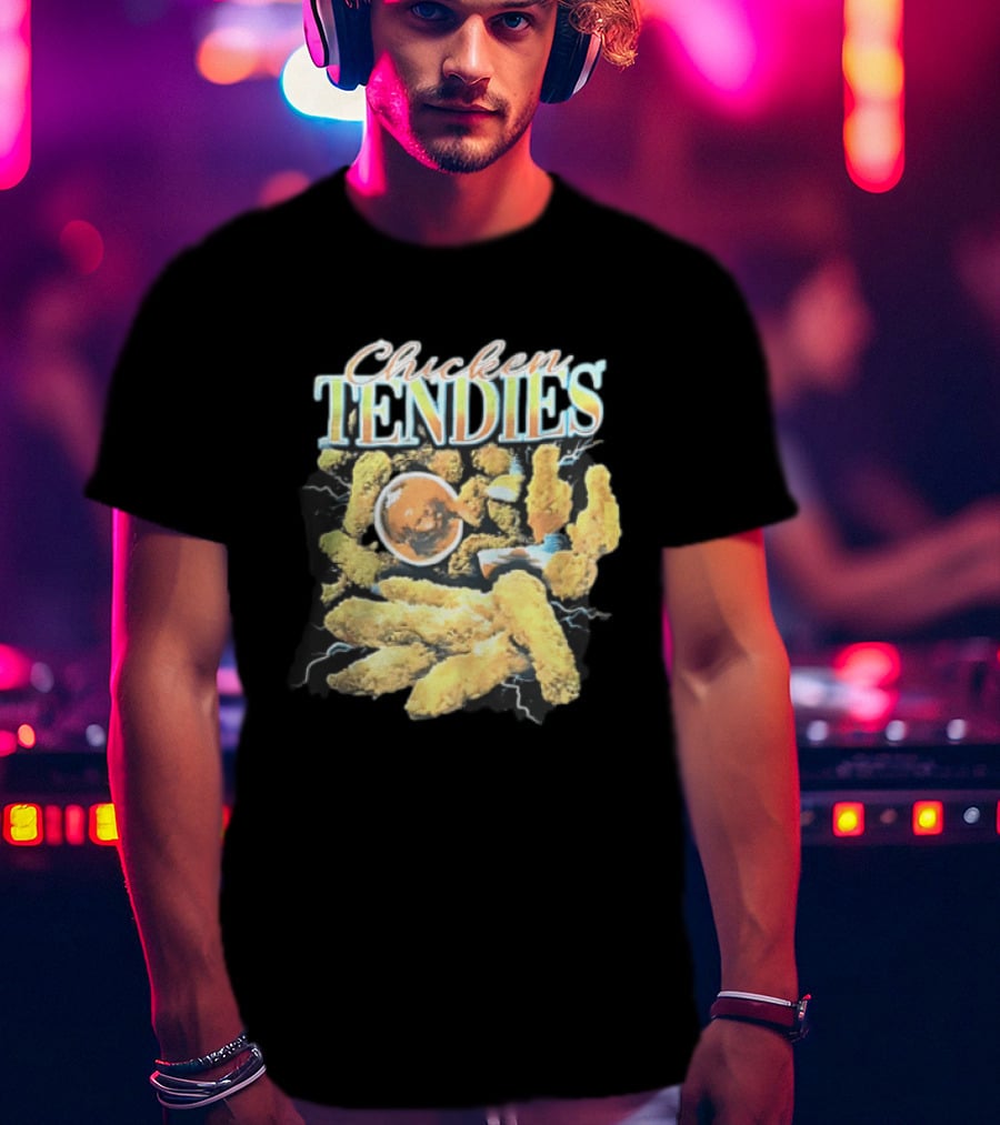 Chicken Tendies Fried Tenders Dipping Sauce Lightning Bolts T-Shirt