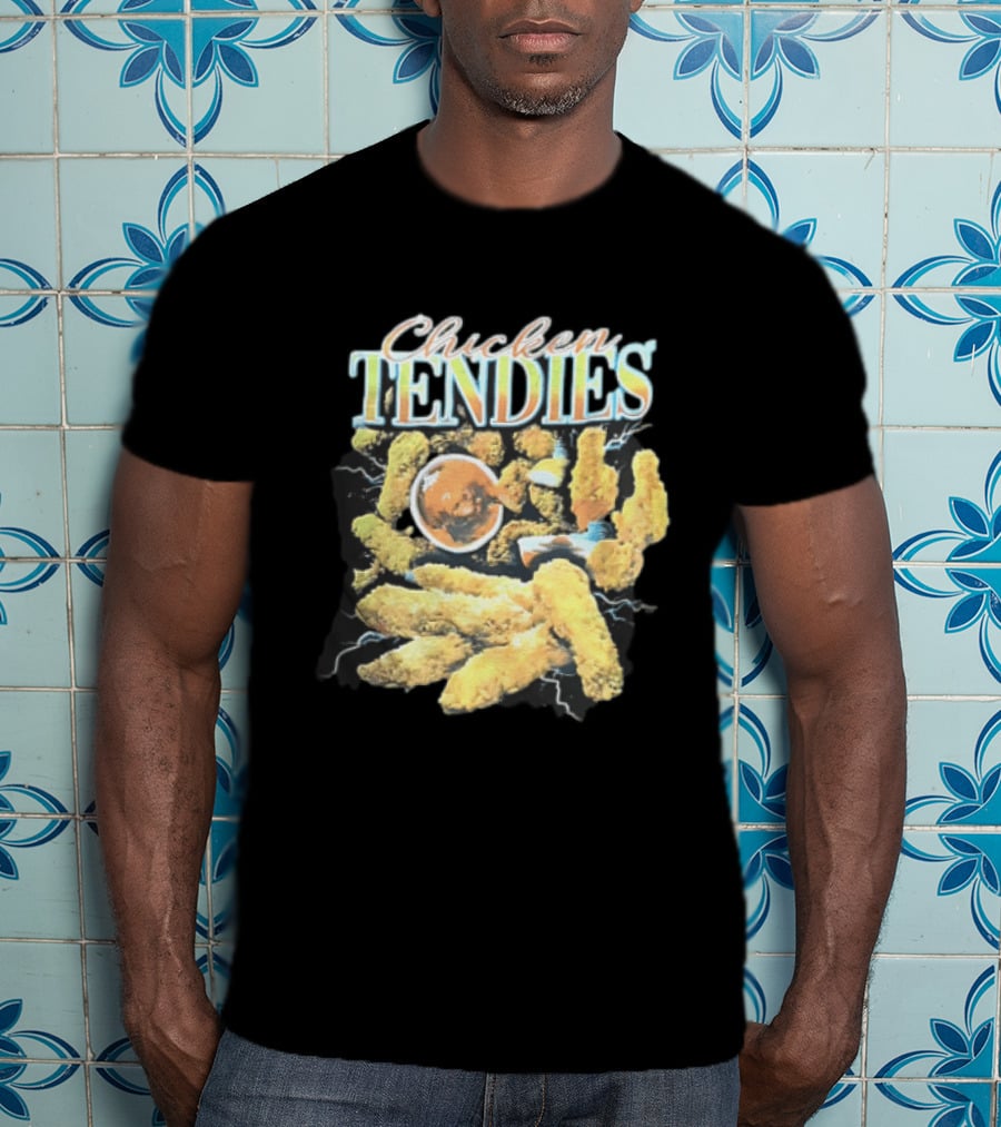 Chicken Tendies Fried Tenders Dipping Sauce Lightning Bolts T-Shirt