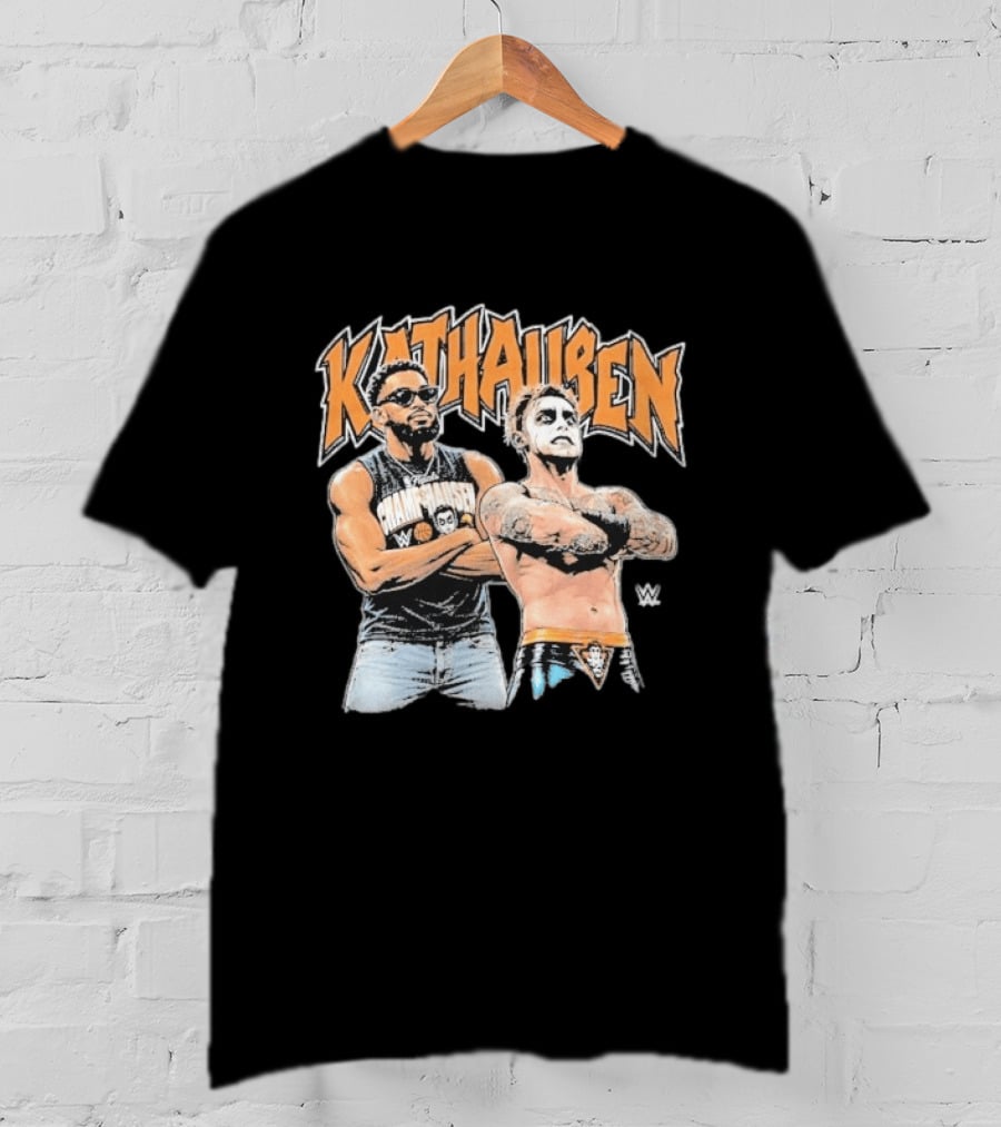 KATHausen WWE Karl Anthony Towns Danhausen Crossover Duo T-Shirt