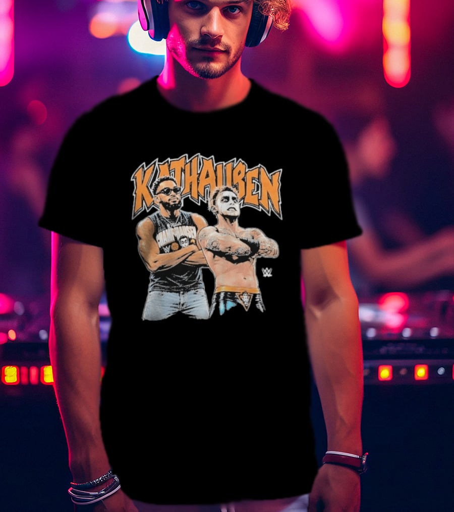 KATHausen WWE Karl Anthony Towns Danhausen Crossover Duo T-Shirt