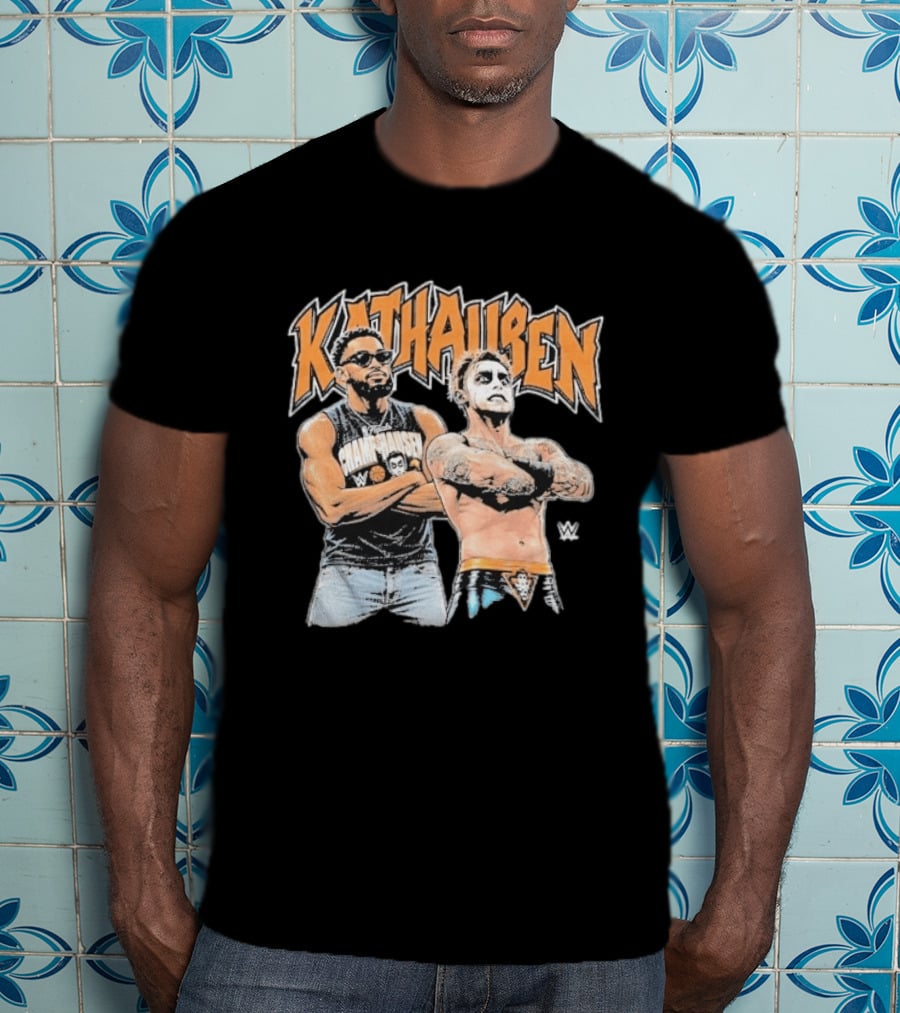 KATHausen WWE Karl Anthony Towns Danhausen Crossover Duo T-Shirt