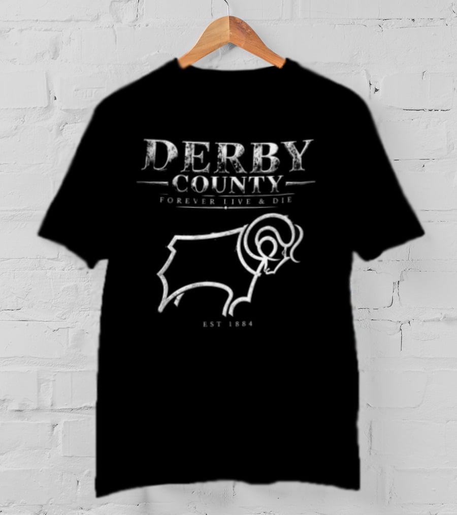 Derby County Forever Team Ram Est 1884 Crest T-Shirt