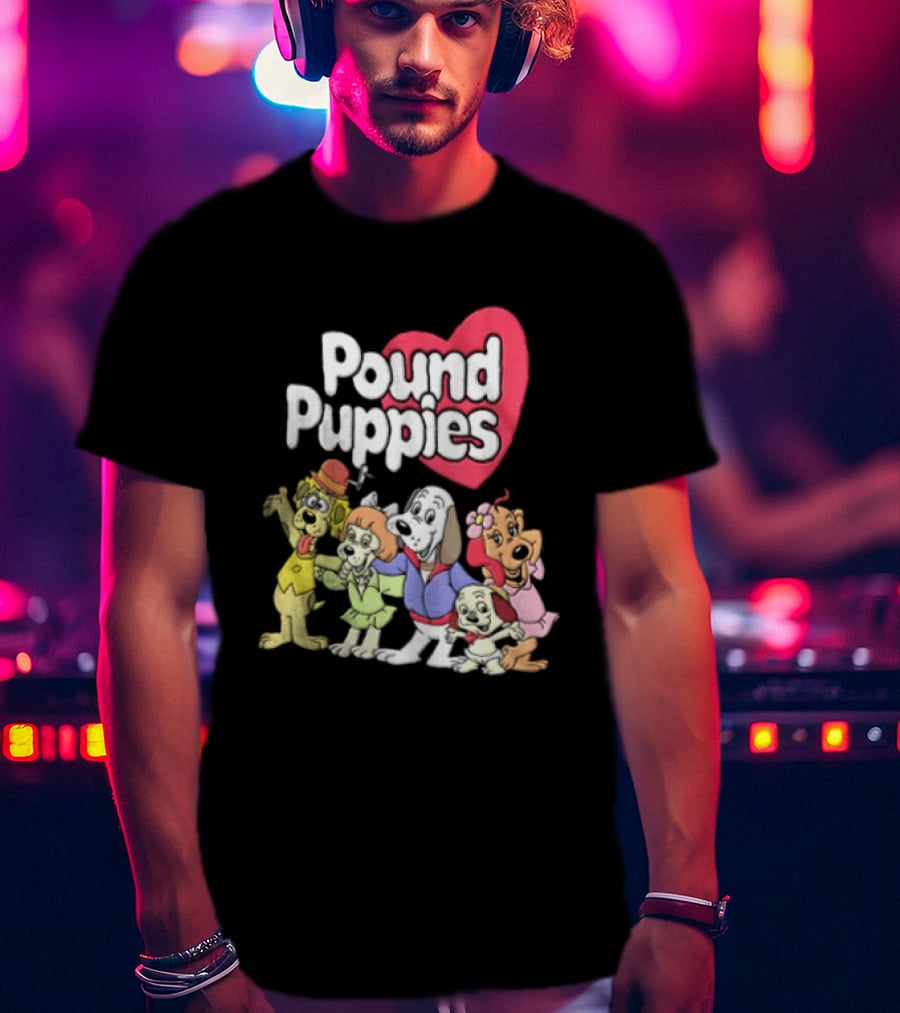 Pound Puppies Heartwarming Cartoon Characters T-Shirt