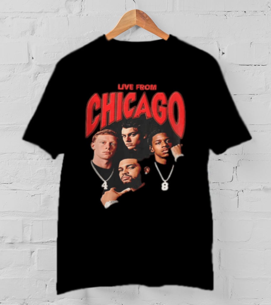 Live From Chicago Bootleg Featuring Four Athletes With Diamond Chains T-Shirt