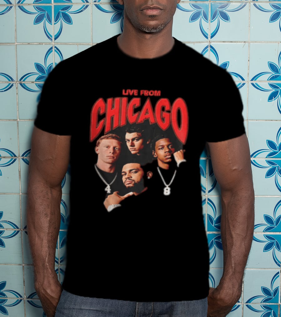 Live From Chicago Bootleg Featuring Four Athletes With Diamond Chains T-Shirt