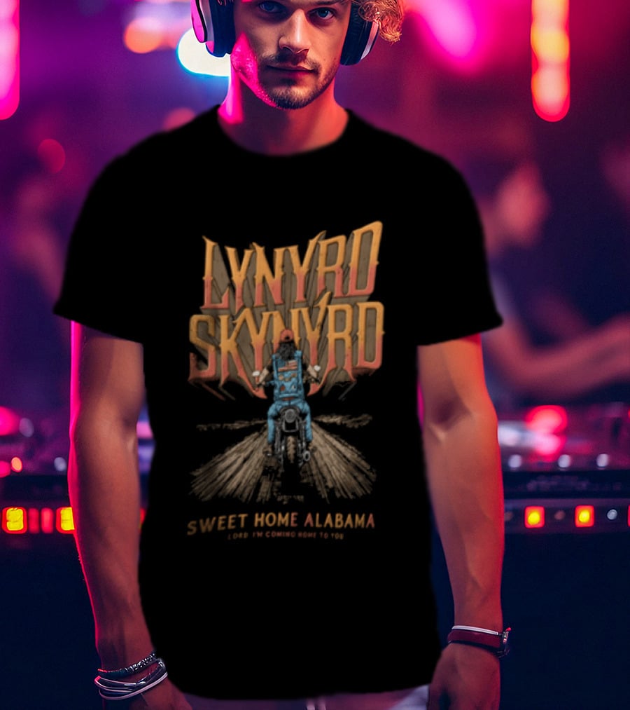 Lynyrd Skynyrd Sweet Home Alabama Lord I Am Coming Home To You Vintage Cowboy Riding Horse T-Shirt
