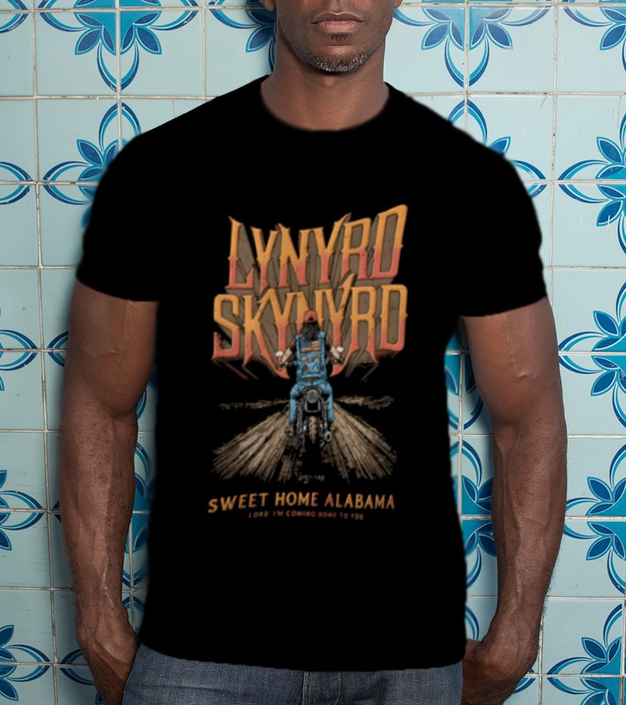 Lynyrd Skynyrd Sweet Home Alabama Lord I Am Coming Home To You Vintage Cowboy Riding Horse T-Shirt