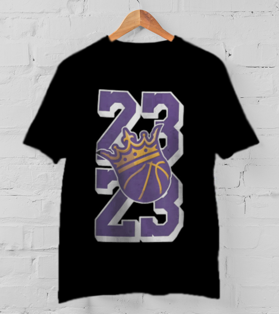 Sacramento Kings NBA 23 Crown Purple Basketball T-Shirt