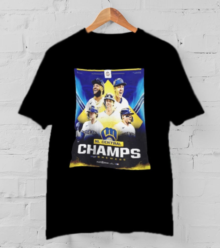 NL Central Champs Brewers Postseason Milwaukee Brewers Fan Gear 2026 T-Shirt