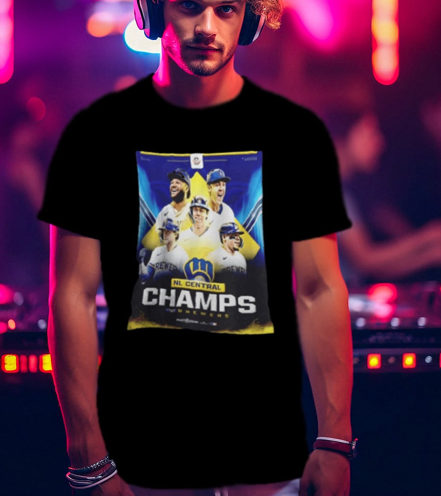 NL Central Champs Brewers Postseason Milwaukee Brewers Fan Gear 2026 T-Shirt