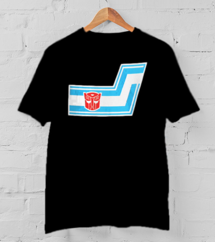 Transformers Autobots Red Insignia Blue White Racing Stripes Chevron Stickers T-Shirt