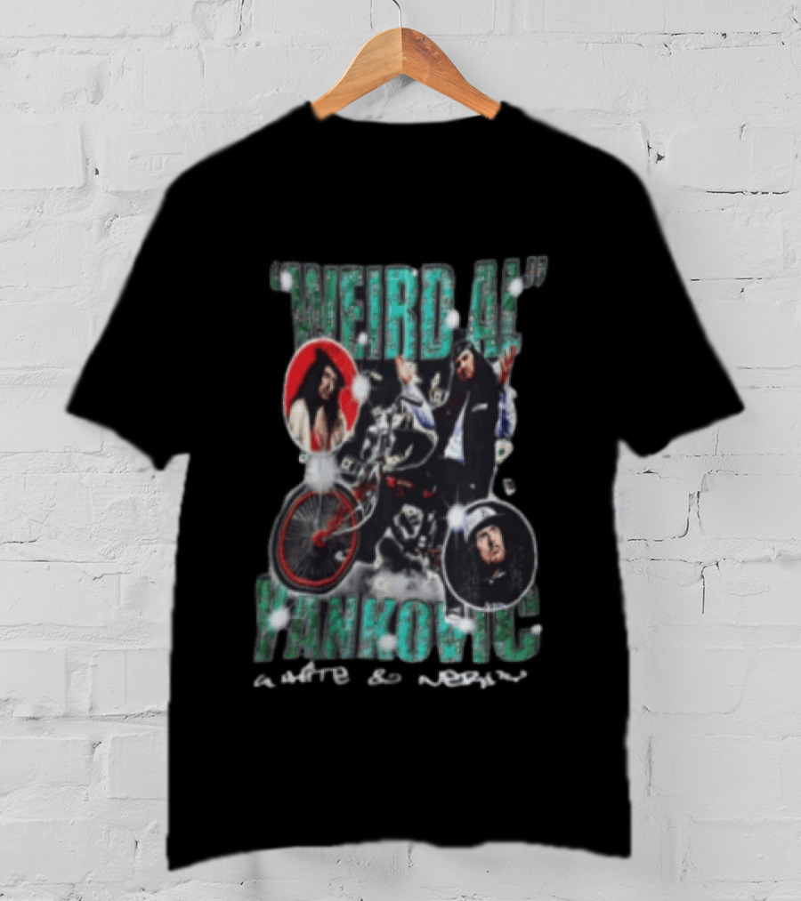 Weird Al Yankovic White & Nerdy Bicycle And Costume Transformation T-Shirt