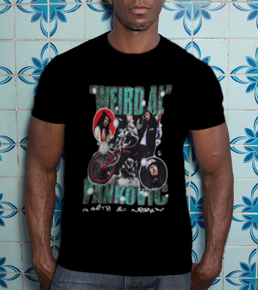 Weird Al Yankovic White & Nerdy Bicycle And Costume Transformation T-Shirt