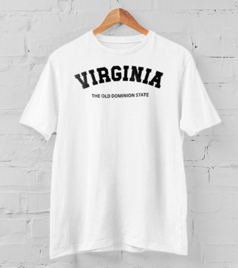 Virginia The Old Dominion State Arched Varsity T-Shirt