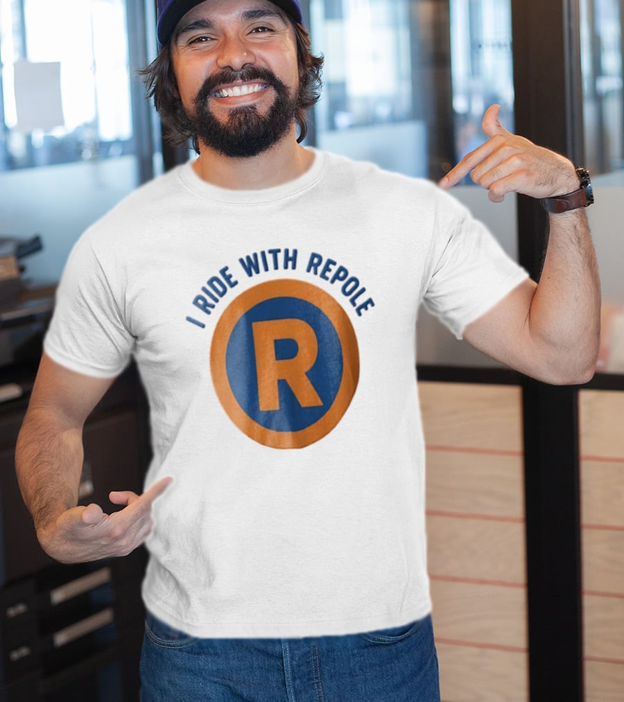 I Ride With Repole Blue Orange Ring R T-Shirt