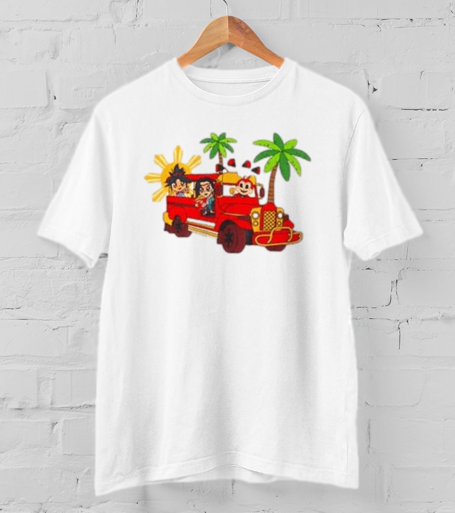 Jollibee Foods Store Jeepney Adventure Jollibee X Forgotten Island Collaboration T-Shirt