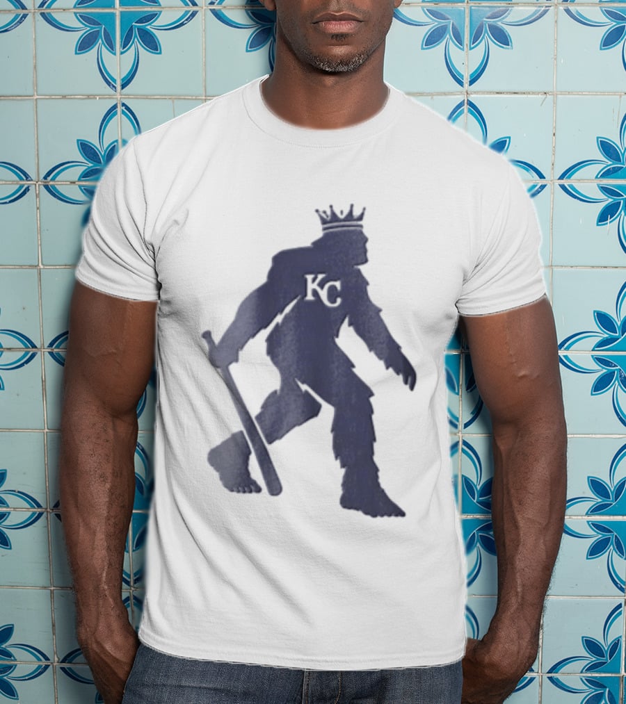 Kansas City Royals Crowned Sasquatch KC Baseball Bat T-Shirt