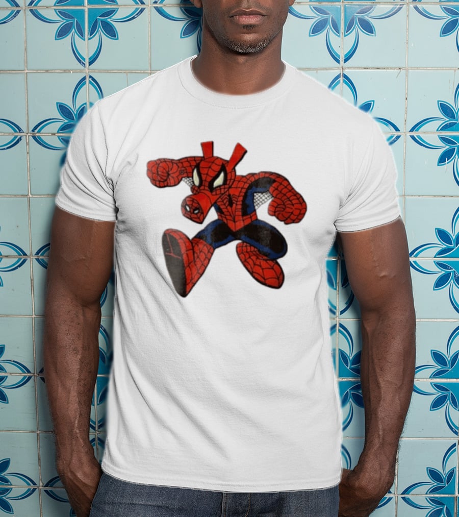 Marvel Comics Cartoon Spider Ham Peter Porker 1986 Pig Suit T-Shirt