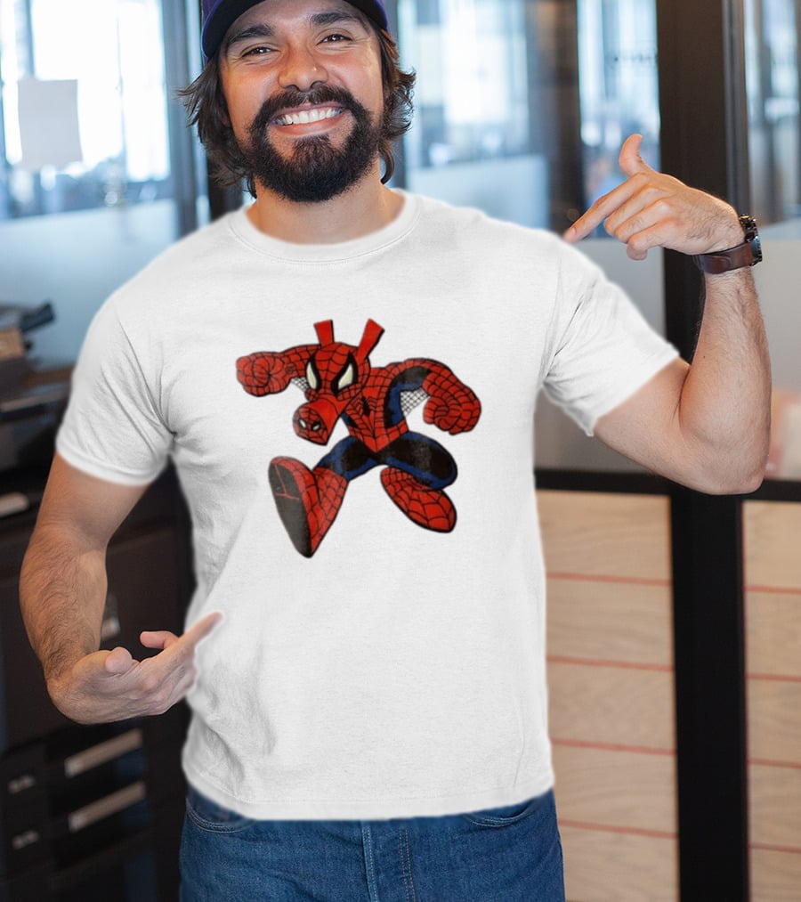 Marvel Comics Cartoon Spider Ham Peter Porker 1986 Pig Suit T-Shirt