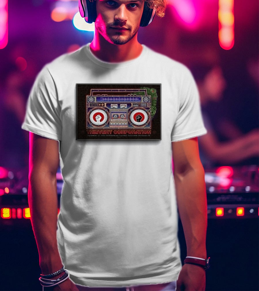 Thievery Corporation Boombox September 15 2026 McMenamins Crystal Ballroom Portland OR T-Shirt