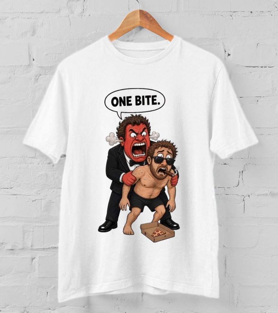 Rico Bo$co One Bite Cartoon Pizza Fan T-Shirt