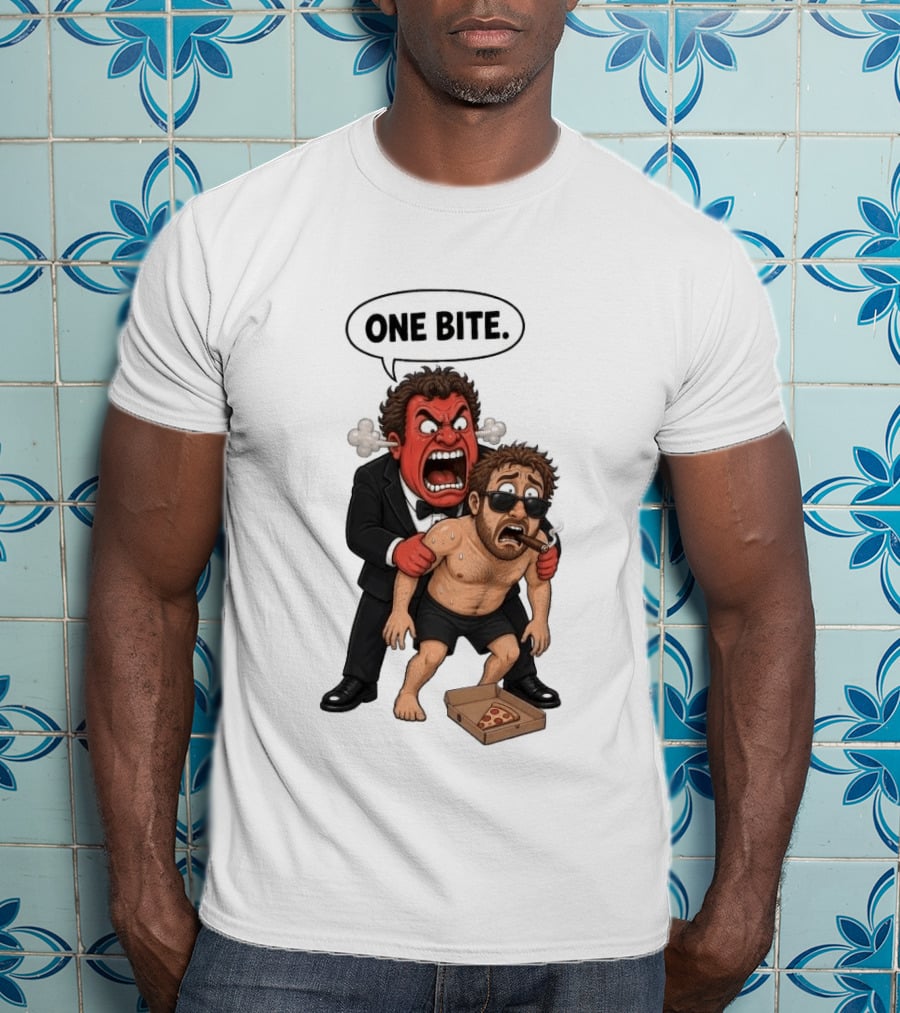 Rico Bo$co One Bite Cartoon Pizza Fan T-Shirt