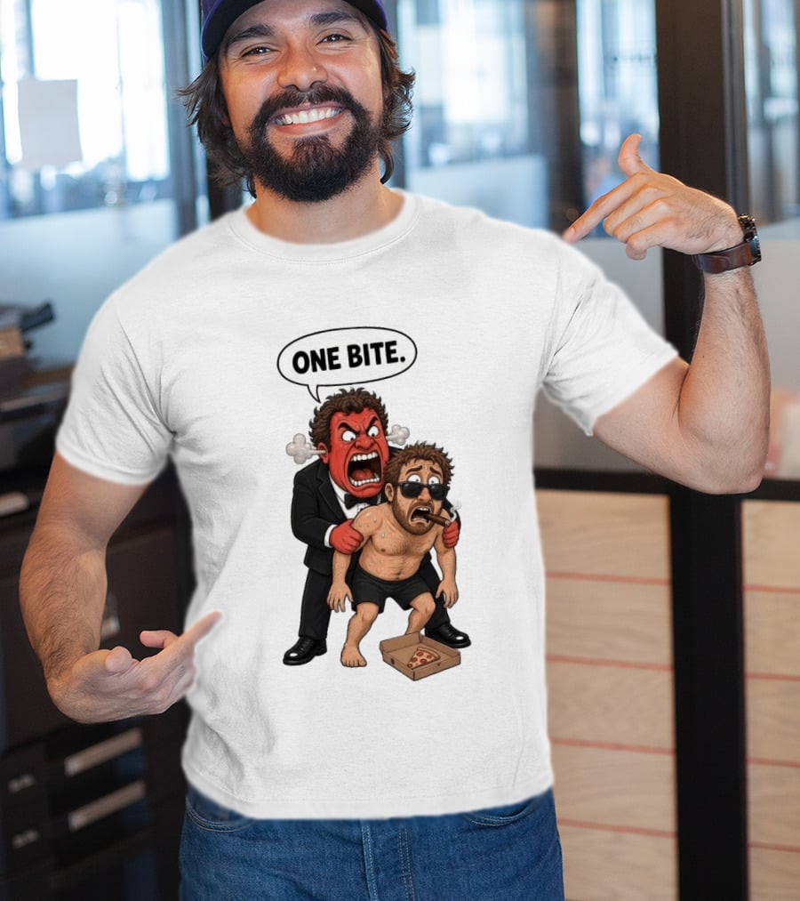Rico Bo$co One Bite Cartoon Pizza Fan T-Shirt