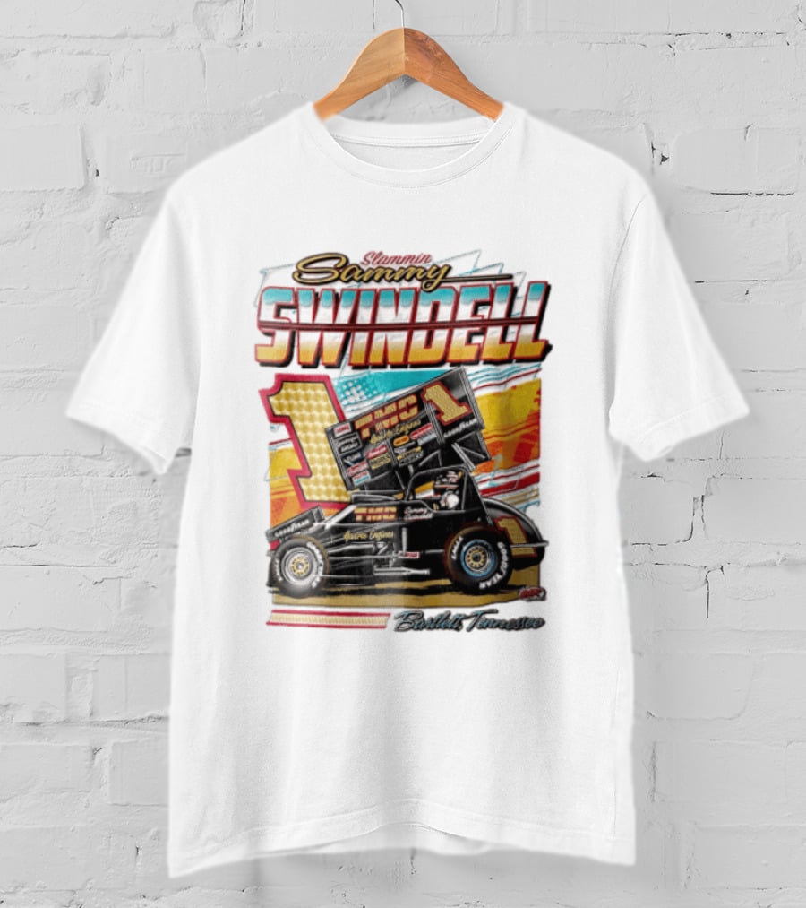 Slammin Sammy Swindell Number 1 Sprint Car Bartlett Tennessee Racing T-Shirt