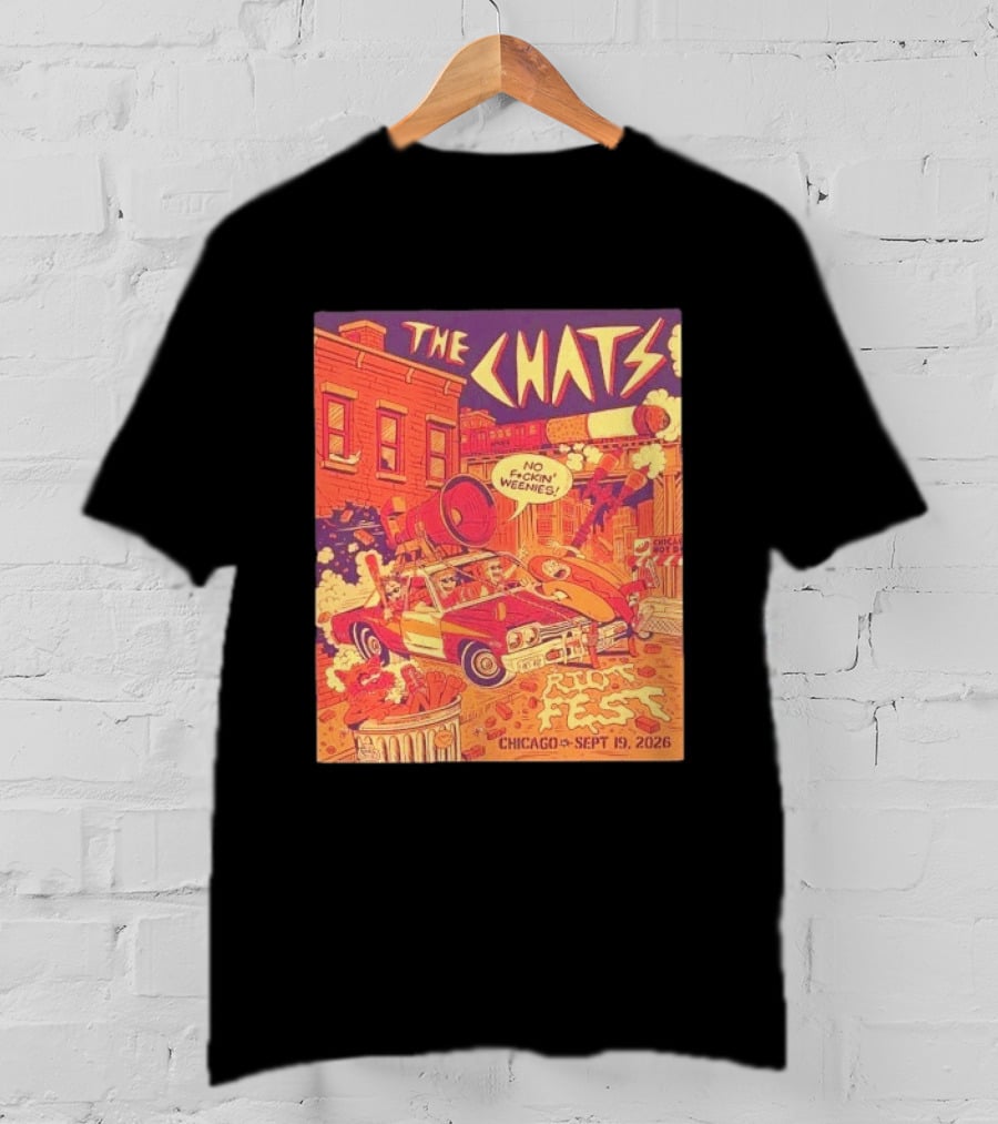 The Chats Riot Fest Chicago September 19 2026 Vintage Comic T-Shirt