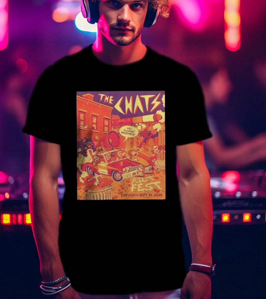 The Chats Riot Fest Chicago September 19 2026 Vintage Comic T-Shirt