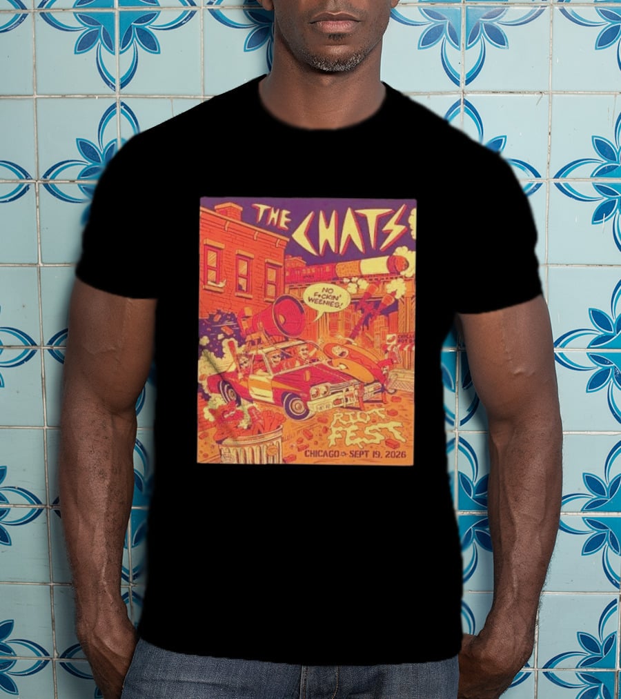 The Chats Riot Fest Chicago September 19 2026 Vintage Comic T-Shirt