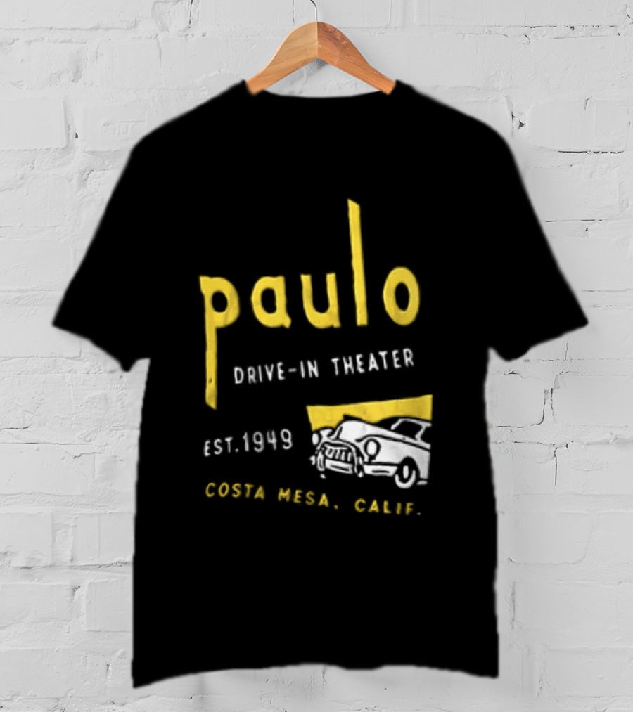 Paulo Drive In Theater Est 1949 Costa Mesa Calif Retro Car T-Shirt