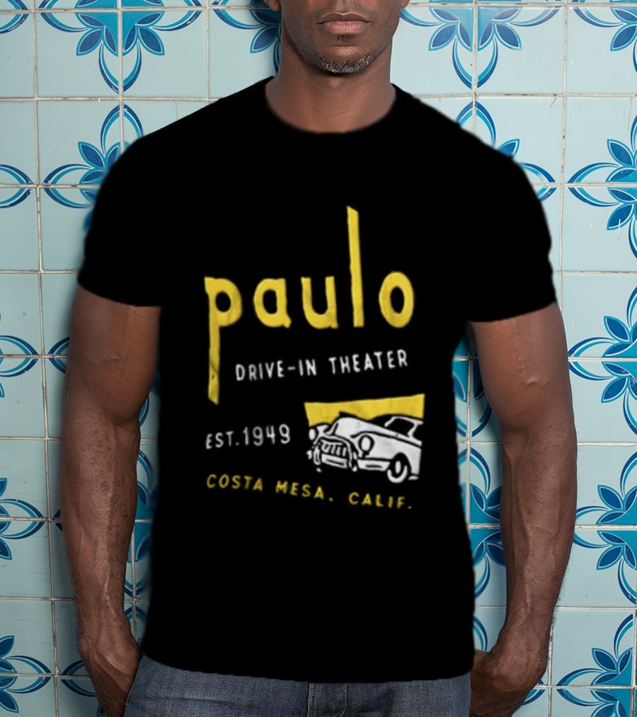 Paulo Drive In Theater Est 1949 Costa Mesa Calif Retro Car T-Shirt