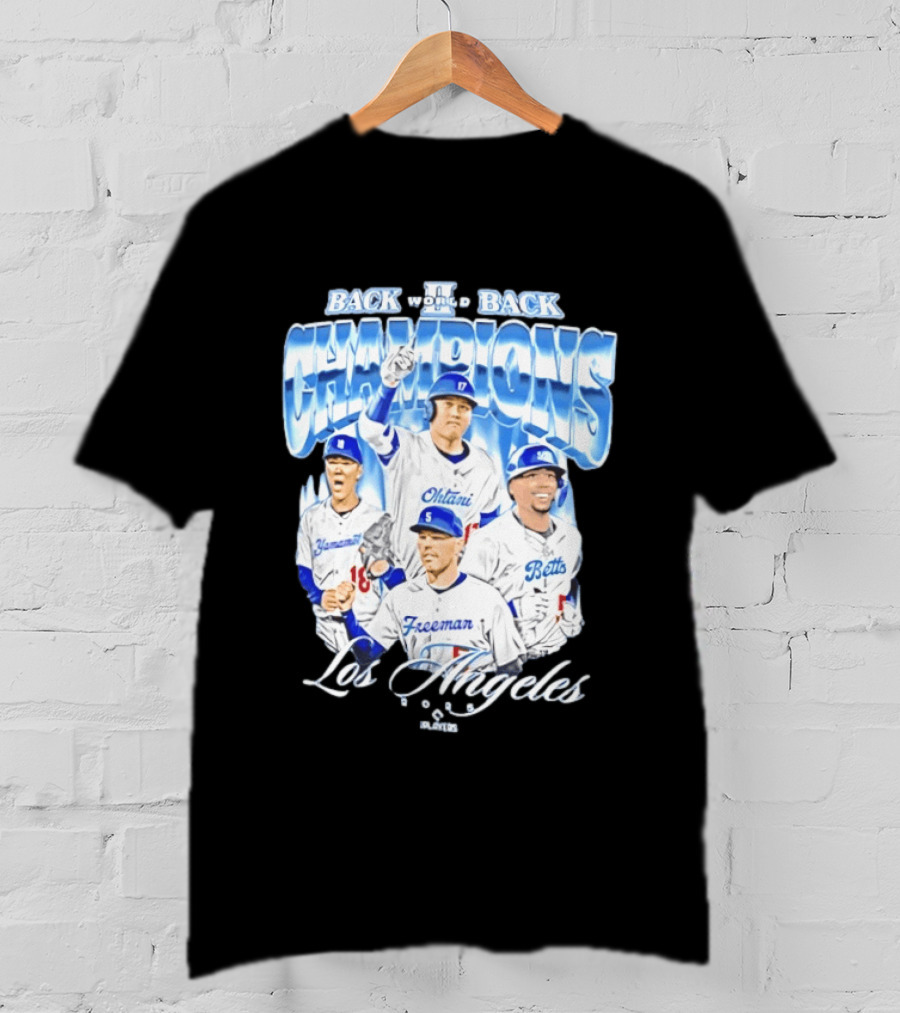 Los Angeles Back To Back Champions Ohtani Freeman Betts 2025 T-Shirt
