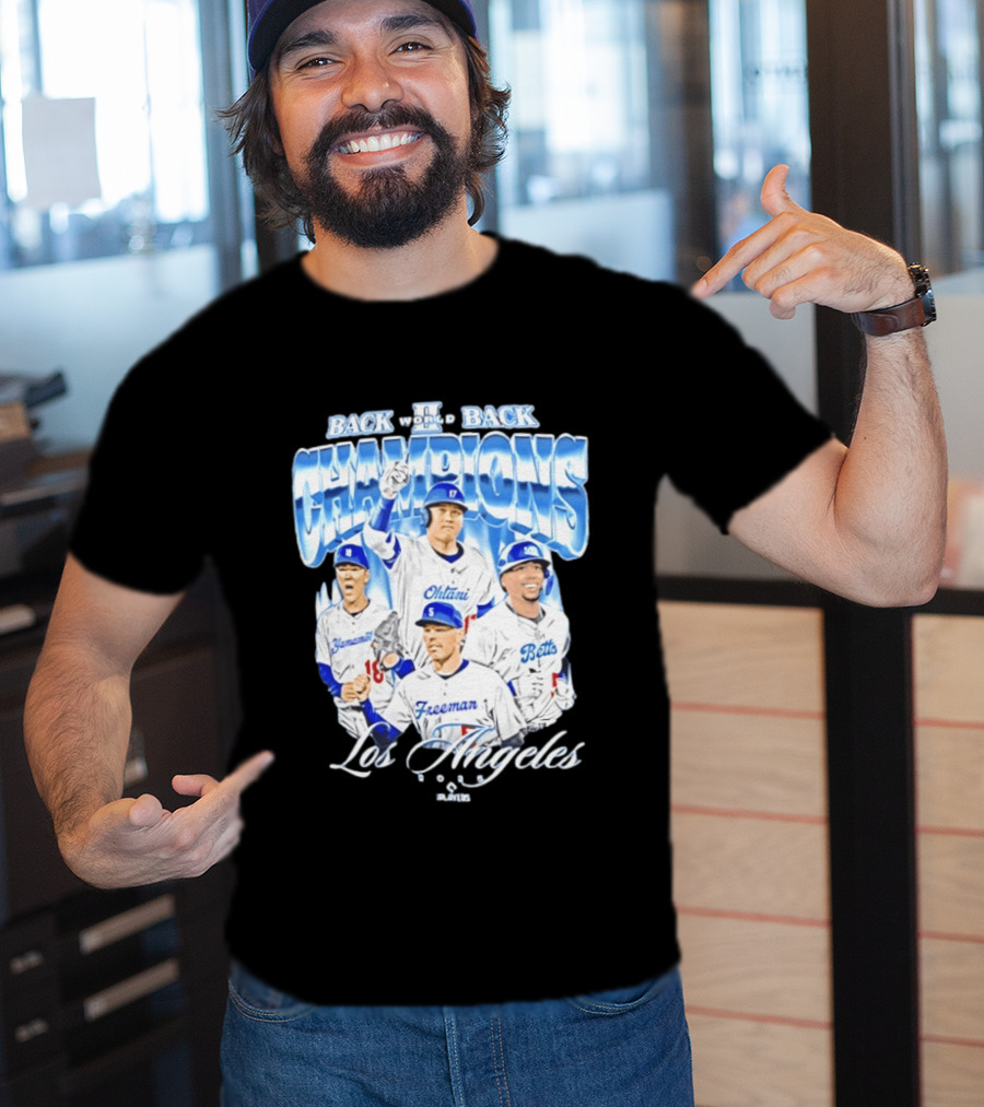 Los Angeles Back To Back Champions Ohtani Freeman Betts 2025 T-Shirt