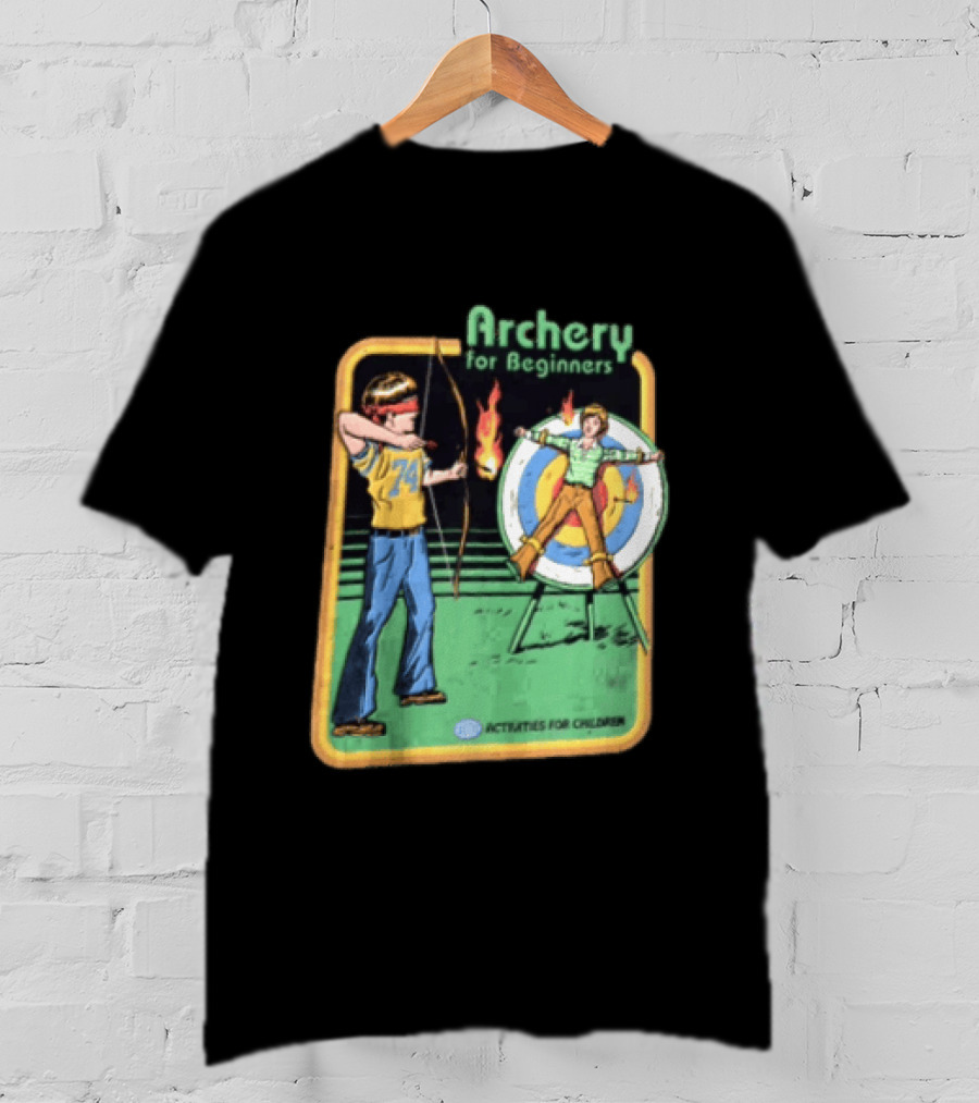 Archery For Beginners Activities For Children Vintage Target Practice T-Shirt