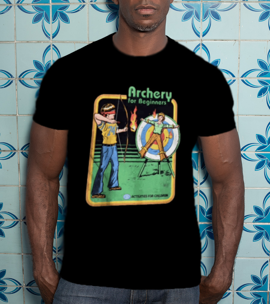 Archery For Beginners Activities For Children Vintage Target Practice T-Shirt