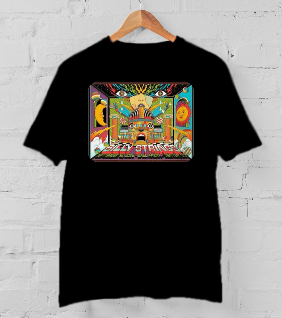 Billy Strings Ball Arena Denver September 18 2026 By Pedro Correa Psychedelic T-Shirt