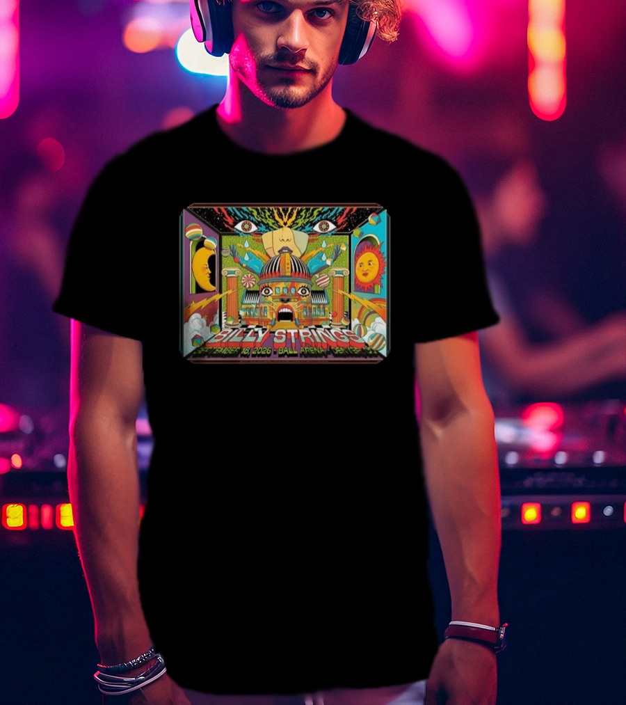 Billy Strings Ball Arena Denver September 18 2026 By Pedro Correa Psychedelic T-Shirt