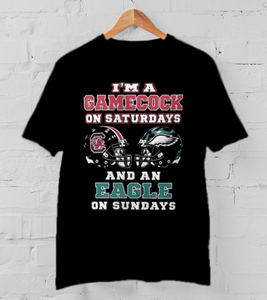 South Carolina Gamecock Saturdays Philadelphia Eagles Sundays Fan T-Shirt