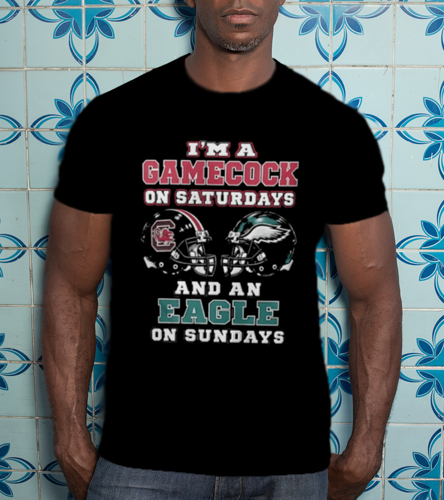 South Carolina Gamecock Saturdays Philadelphia Eagles Sundays Fan T-Shirt