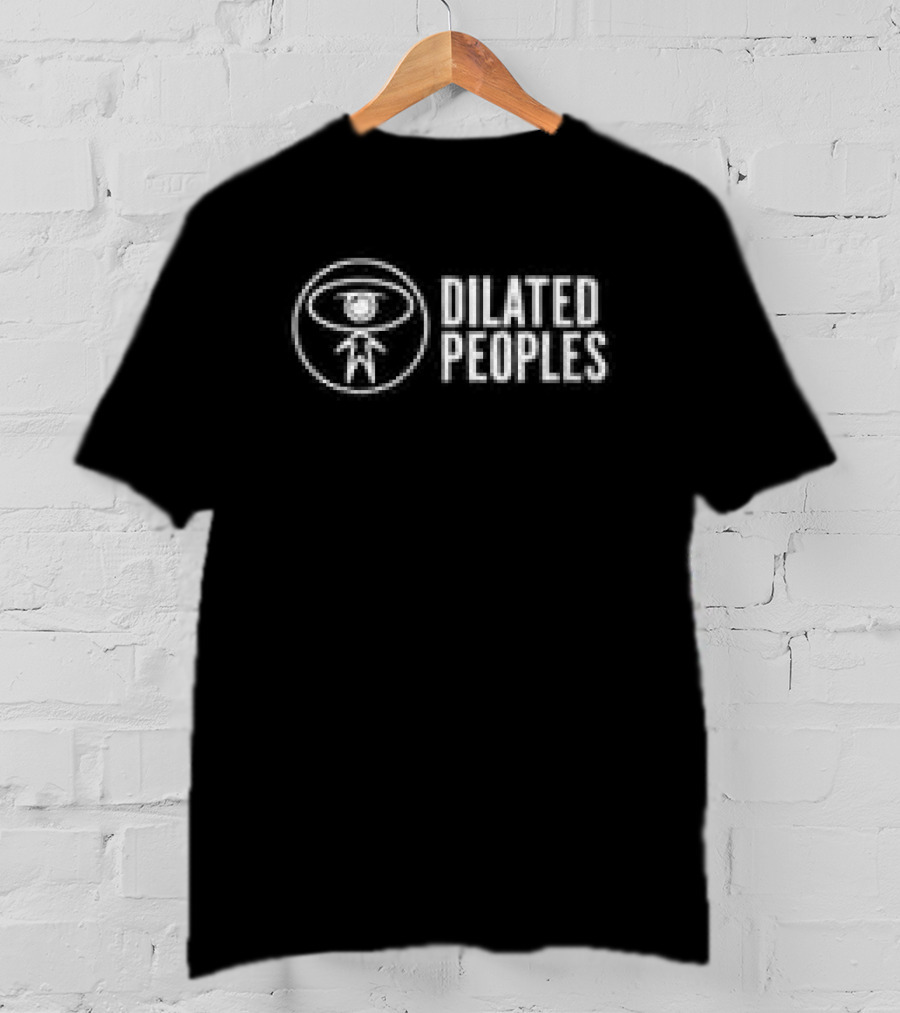 Mainfactor Store Dilated Peoples Symbol White Text Black T-Shirt