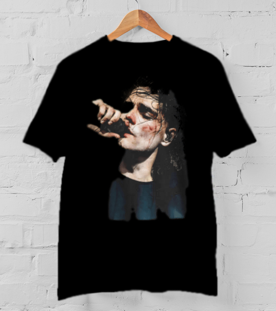 Male Singer Mic Performance Sweaty Bloody Face Stage Moment T-Shirt