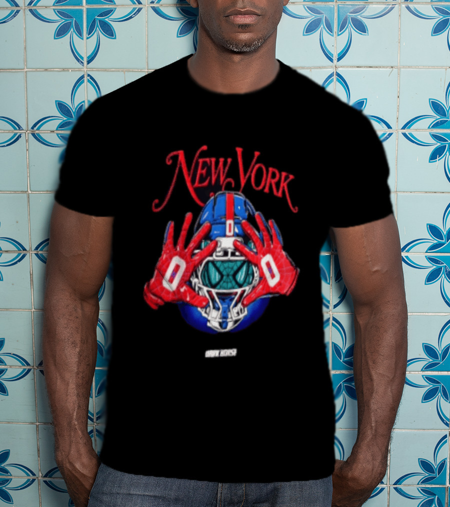 New York Dark Horse Helmet Spider Man Gloves T-Shirt