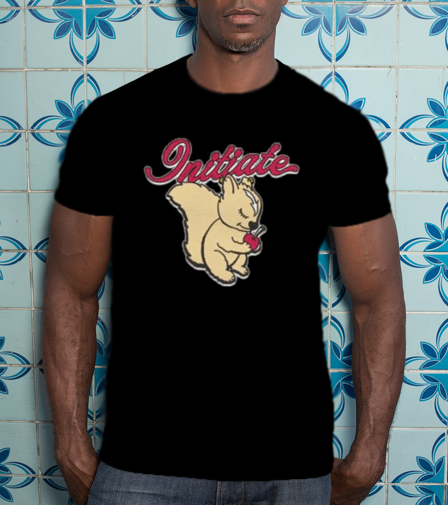Initiate Squirrel Holding Apple T-Shirt