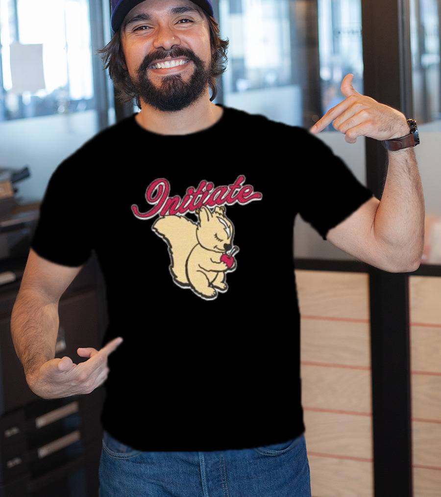 Initiate Squirrel Holding Apple T-Shirt