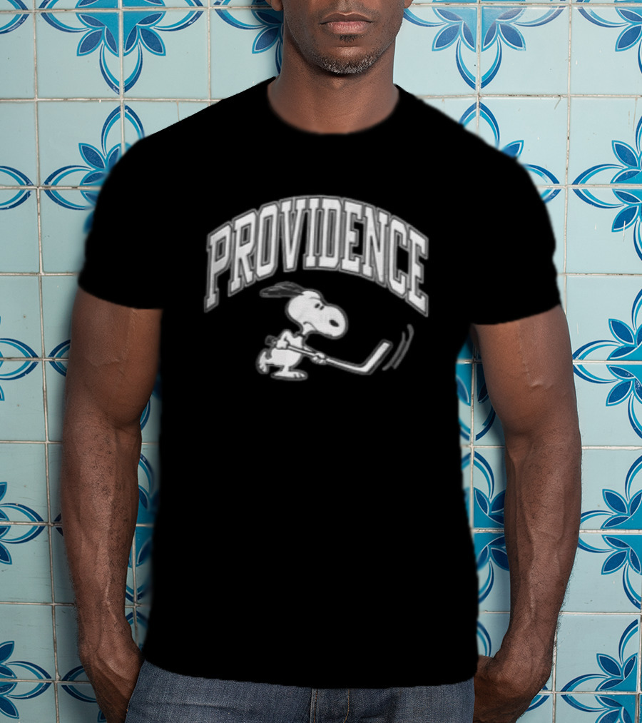 Providence College Friars Snoopy Ice Hockey Cartoon Peanuts NCAA T-Shirt